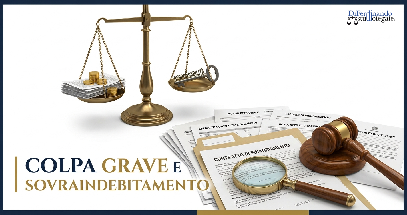 Colpa grave e sovraindebitamento: bilancia, contratti di finanziamento e martelletto