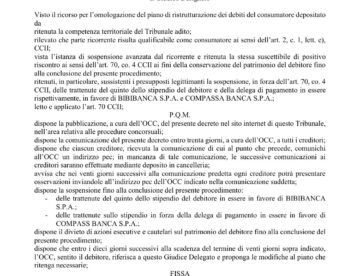 Delega di pagamento — Cessione del quinto e delega di pagamento sospese subito: il Tribunale di Teramo apre la r