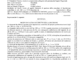 Pignoramento esattoriale — Oltre 212.000 euro di debiti: il Tribunale di Teramo apre la liquidazione controllata e fe