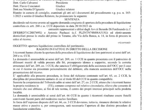 Azione revocatoria — Due fratelli, 610.000 euro di debiti e la casa messa all'asta: il Tribunale apre la liquid