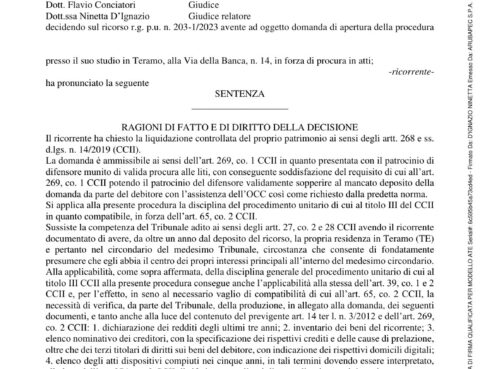 Diritto di abitazione — Un diritto di abitazione e un ventiquattresimo di un appartamento: bastano per aprire la l