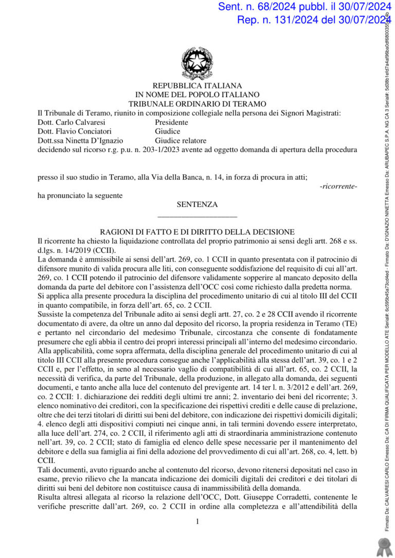 Diritto di abitazione — Un diritto di abitazione e un ventiquattresimo di un appartamento: bastano per aprire la l