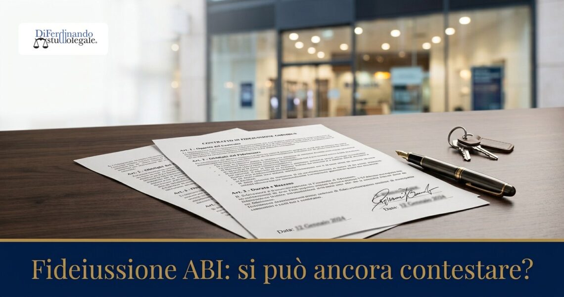 Fideiussione ABI: un contratto di garanzia firmato sulla scrivania di una banca