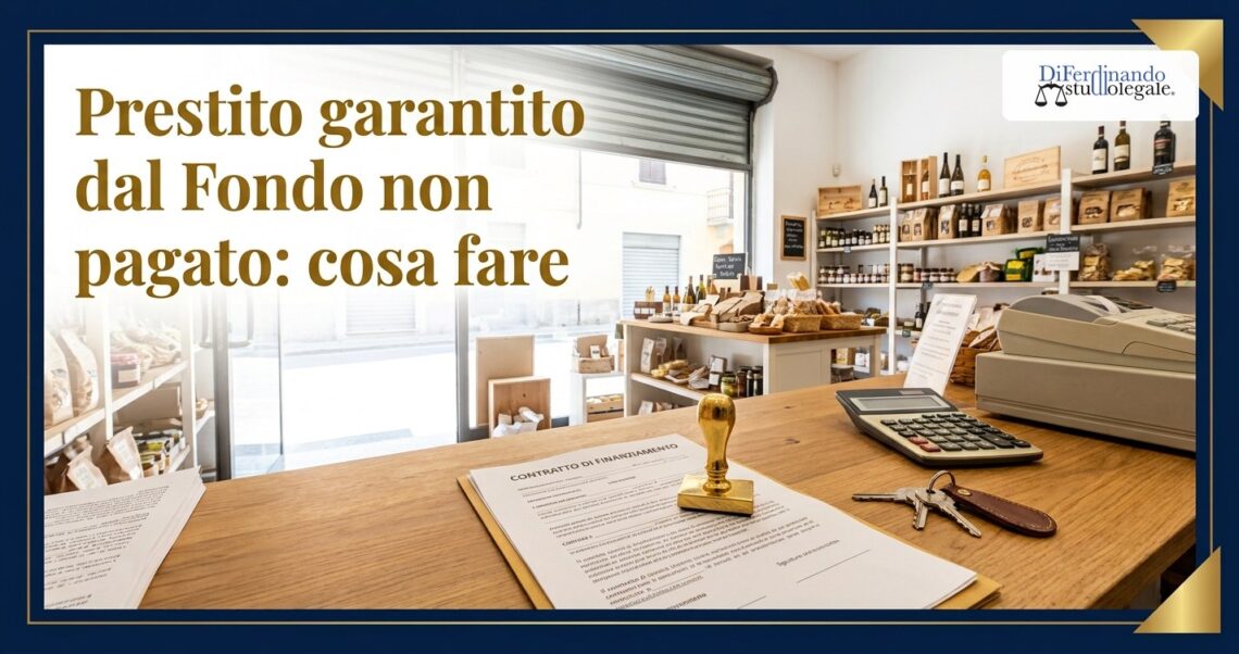 Prestito garantito dal Fondo di garanzia non pagato