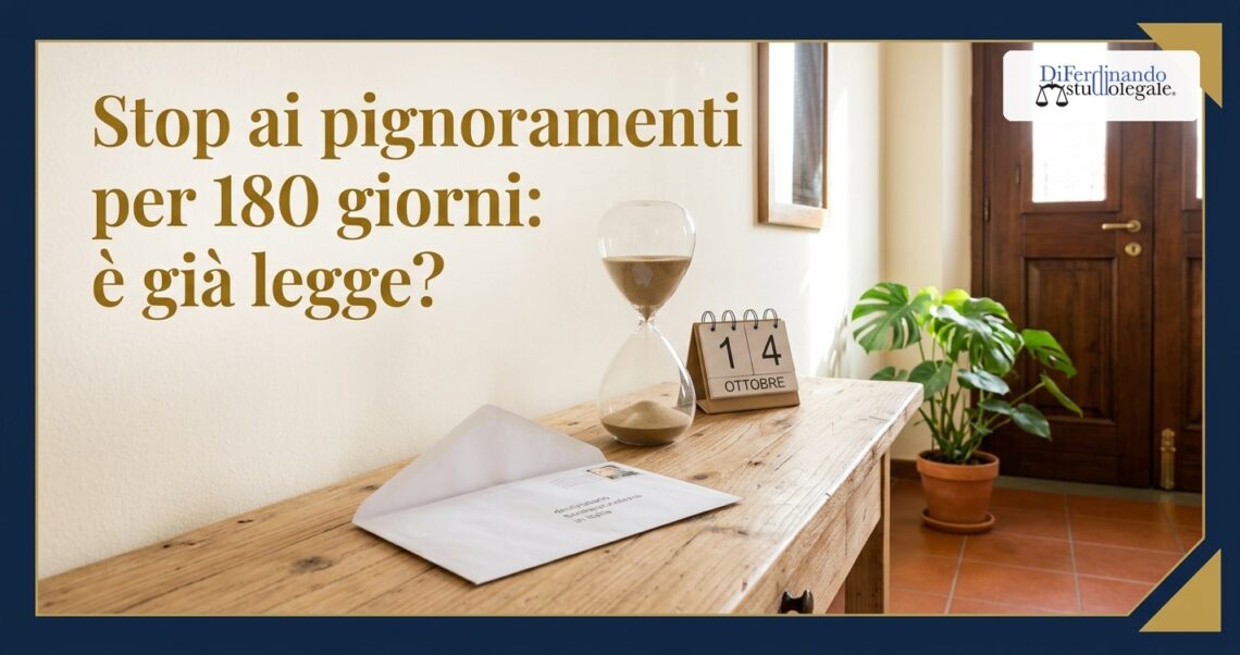 Stop ai pignoramenti per 180 giorni: la proposta di legge e la sospensione delle esecuzioni oggi