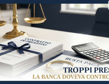 Verifica del merito creditizio: troppi prestiti, la banca doveva controllare